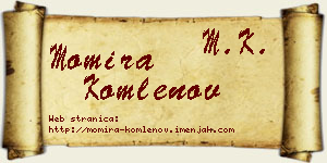 Momira Komlenov vizit kartica